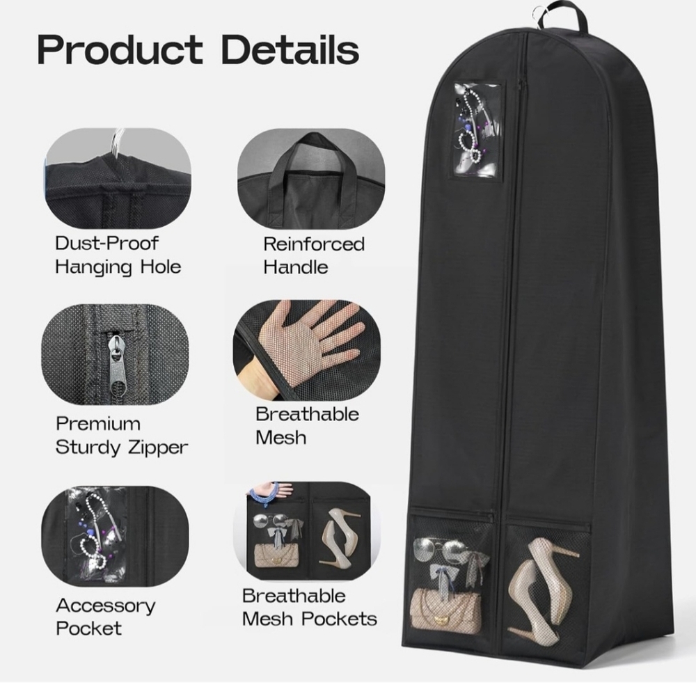 Wedding Dress Garment Bag 72" - Picture 2 of 5